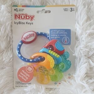 💥New Nuby IcyBite Teether Keys - Vibrant Multi-Color Soothing Relief